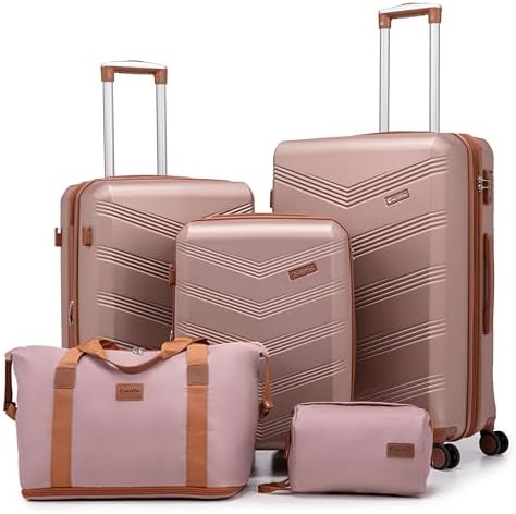 Amazon.com | Merax Luggage Sets 4 Piece with Cosmetic Case TSA